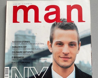 Revista de moda holandesa vintage MAN 2000