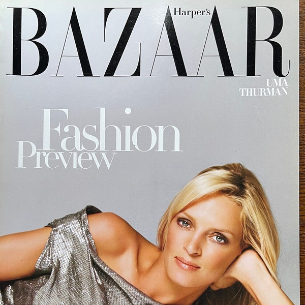 Harper's Bazaar magazine cover Uma Thurman