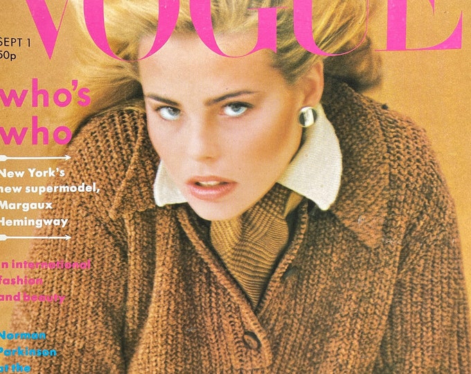 Magazine Vogue 1975 cover Margaux Hemingway