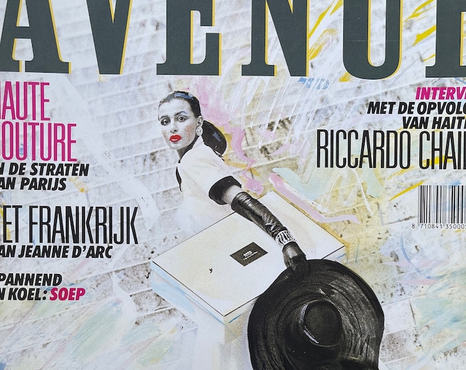 Vintage Dutch Fashion Glossy magazine AVENEU July 1986, Vintage advertising.-Collectible Print Issue Fashion & Lifestyle-Phothograpy Culture