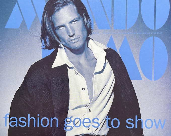 For men who read fashion - Vintage rare fashion magazine MONDO UOMO 1995-Iconic Men's Fashion & Style -Collectible Magazine issue