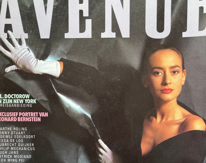 vintage rare Dutch fashion art design magazine AVENUE 1988-Collectible Print Issue Fashion & Lifestyle-Phothograpy Culture