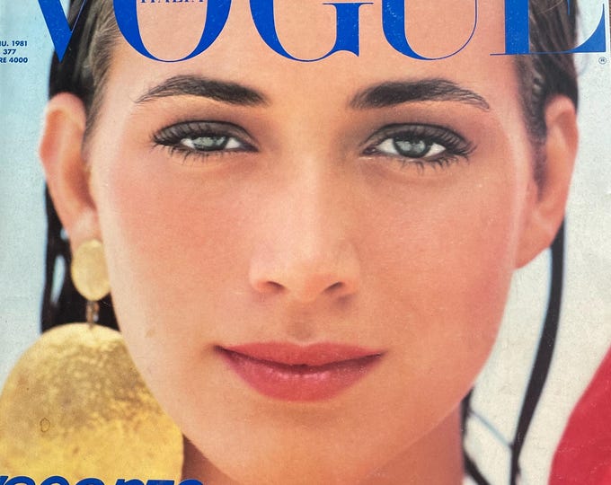 Own a piece of Vogue history-Vintage rare magazine VOGUE ITALIA 1981-Iconic style & Cover Photography Fashion Models Collectible Issue!