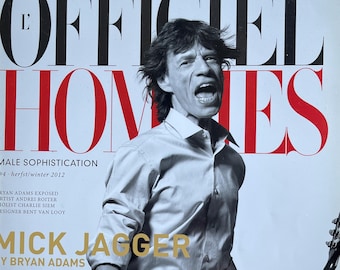 For men who read fashion - Magazine L'Officiel HOMMES cover Mick Jagger-Iconic Men's Fashion & Style -Collectible Magazine issue