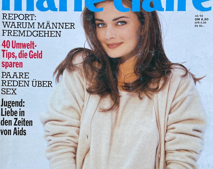 For Women who read fashion -Vintage fashion magazine Marie Claire 1992