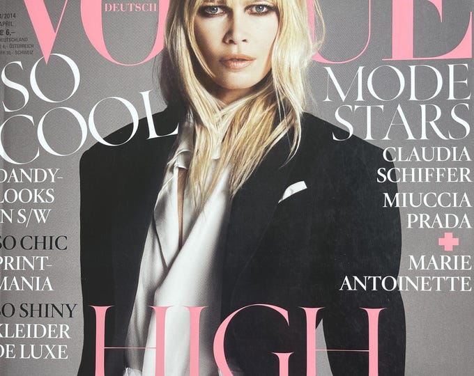 Own a piece of Vogue history -Fashion Magazine VOGUE Deutsch cover Claudia Schiffer