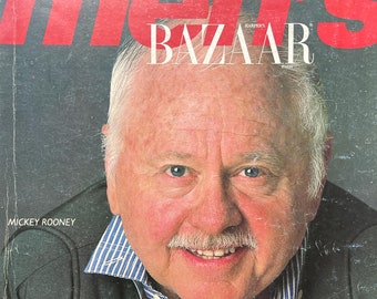 For men who read fashion - Vintage rare fashion magazine Harper's Bazaar Men's Italia cover Mickey Rooney 1982