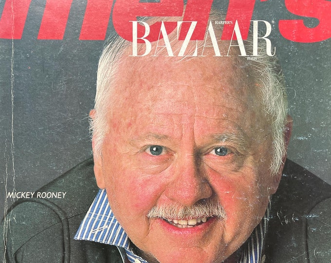 For men who read fashion - Vintage rare fashion magazine Harper’s Bazaar Men's Italia cover Mickey Rooney 1982