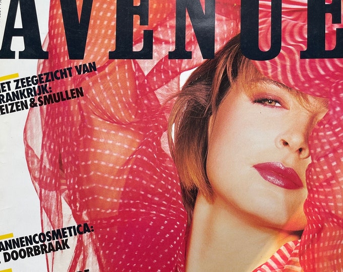 Vintage Dutch Glossy fashion magazine AVENEU 1985-Collectible Print Issue Fashion & Lifestyle-Phothograpy Culture