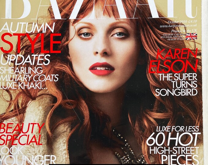 magazine Harper's Bazaar cover KAREN ELSON