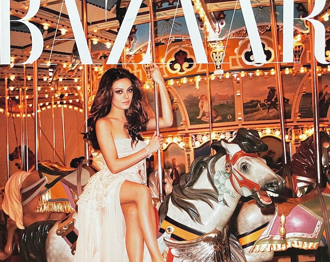 Magazine Harper's Bazaar magazine cover Mila Kunis