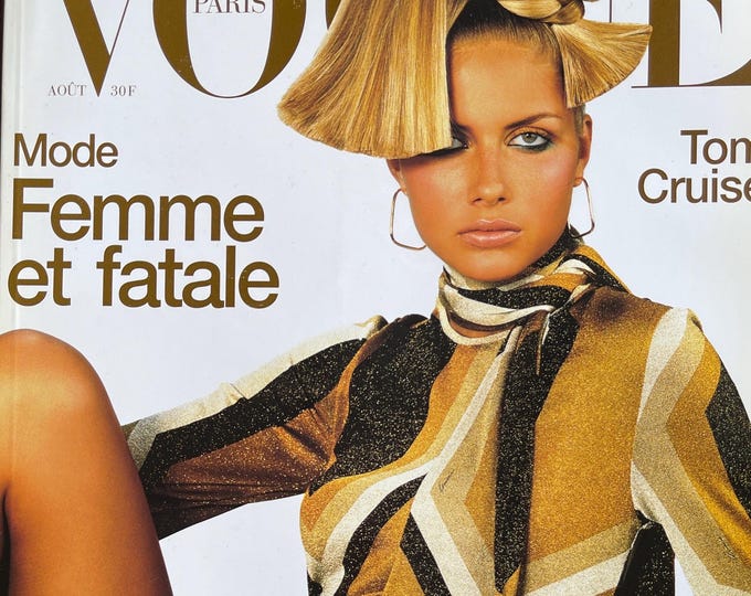 Own a piece of Vogue history-Magazine Vogue Paris 2000-Iconic style & Cover Photography Fashion Models Collectible Issue!