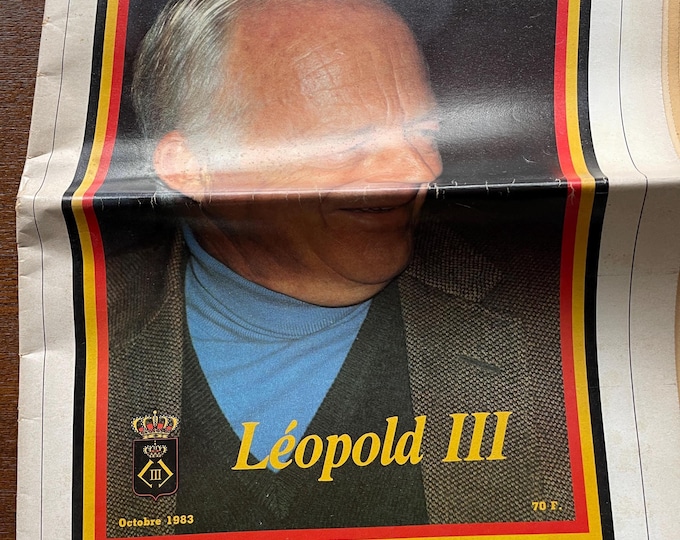 Collectible - Vintage rare newspaper Leopold 3 edition special 1983-Vintage Print -Iconic stories, Phorhography Collectible Retro issue