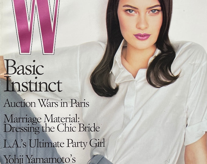 Vintage rare fashion Magazine W January 1998 Basic Instinct-High Fashion & Art Photography- Iconic covers - Celebrity Style