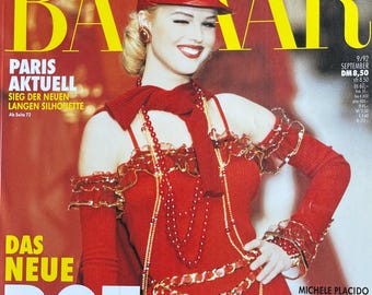 For Women who read fashion -Fashion magazine Harper's Bazaar 1992 edition German cover Eva Herzigova!