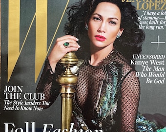 Style Inspiration - Unique rare fashion magazine W cover Jennifer Lopez
