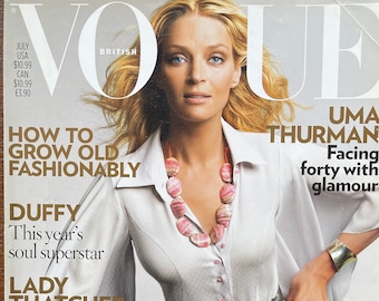 Magazine 2008 Vogue UK July 2008 British Original Fashion Magazine Gift - Etsy UK