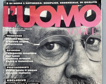 For men who read fashion - Vintage rare fashion magazine L'UOMO VOGUE 1993