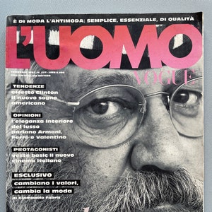ファッションを読む男性のための - ヴィンテージの希少ファッション雑誌 L'UOMO VOGUE 1993