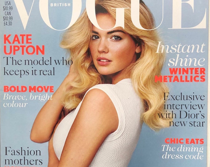 Own a piece of Vogue history -Magazine VOGUE British cover Kate Upton-Iconic Style Fashion Covers Photography Models & Editorials