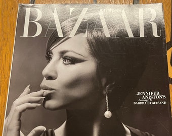 Harper's Bazaar magazine cover Jennifer Aniston's homage to Barbra Steisand!
