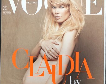 Own a piece of Vogue history -Vogue Deutsch German Claudia Schiffer cover