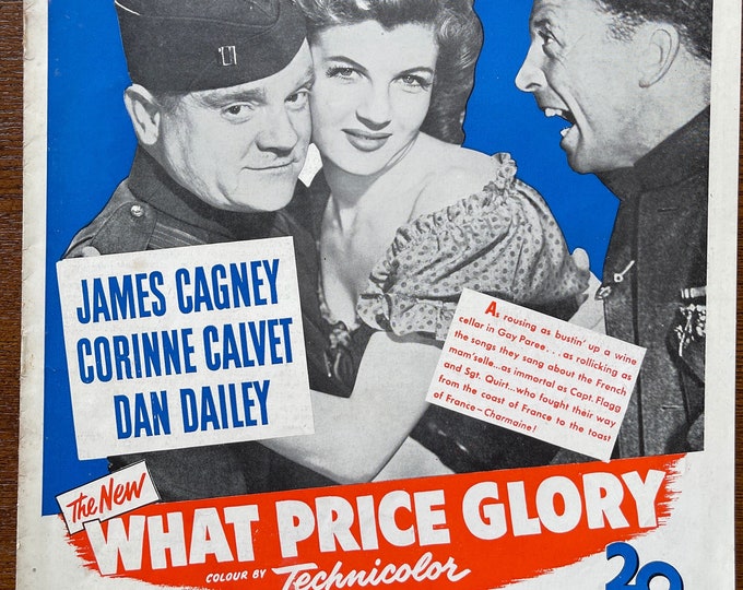 Pre-Owned Vintage rare What Price Glory 1952 pressbook UK-Cinema Culture-Iconic Actors, Plays,&Reviews- Collectible Back issue