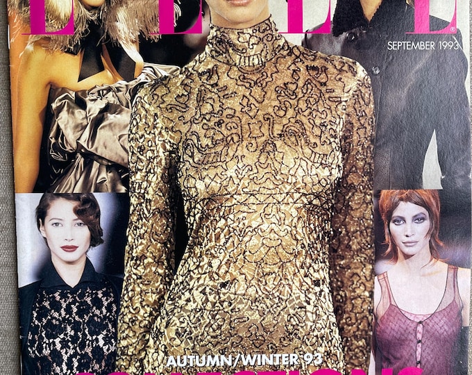 ELLE Collections Magazine 1993 cover Christy Turlington