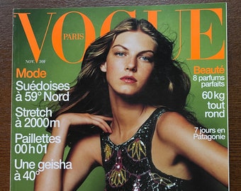 Vogue Paris 1999 cover Angela Lindvall