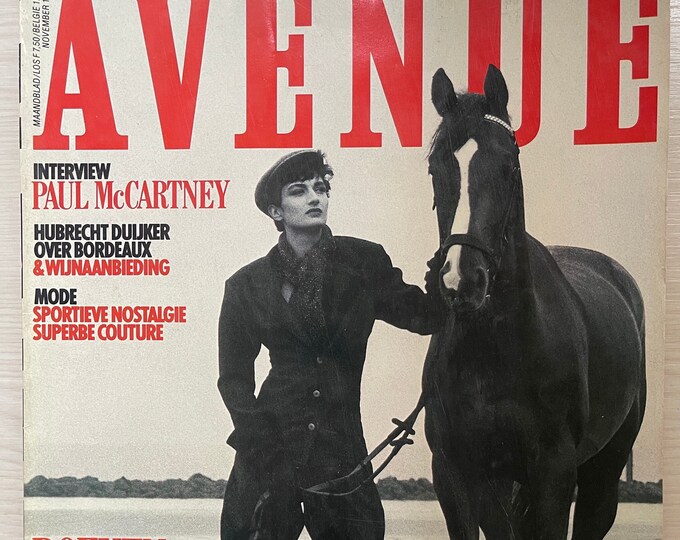 Fashion Culture - Vintage Dutch Fashion  glossy magazine AVENUE 1984, Paul McCartney interview!