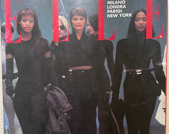 For Women who read fashion -Vintage rare magazine Italia ELLE 1994-1995 catwalk report