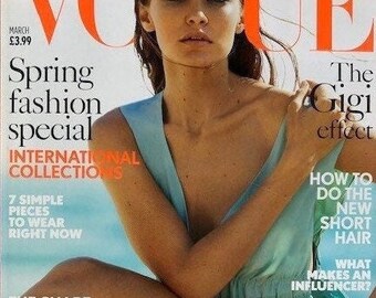 Vogue Magazine March 2021 Gigi Hadid - Etsy