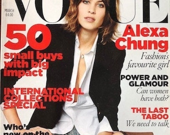 Own a piece of Vogue history -Magazine Vogue British 2010 cover Alexa Chung-Iconic Style Fashion Covers Photography Models & Editorials