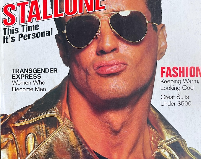 For Women who read fashion -Magazine Details 1994 fashion issue! cover Silvester Stallone!