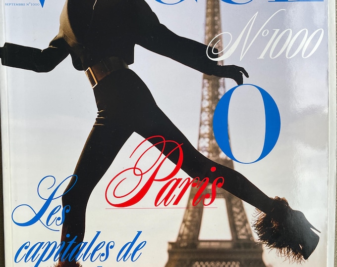 Pre-Owned Unique rare Magazine Vogue Paris 2019 - No 1000 - Iconic style & Cover Photography Fashion Models Collectible Issue!