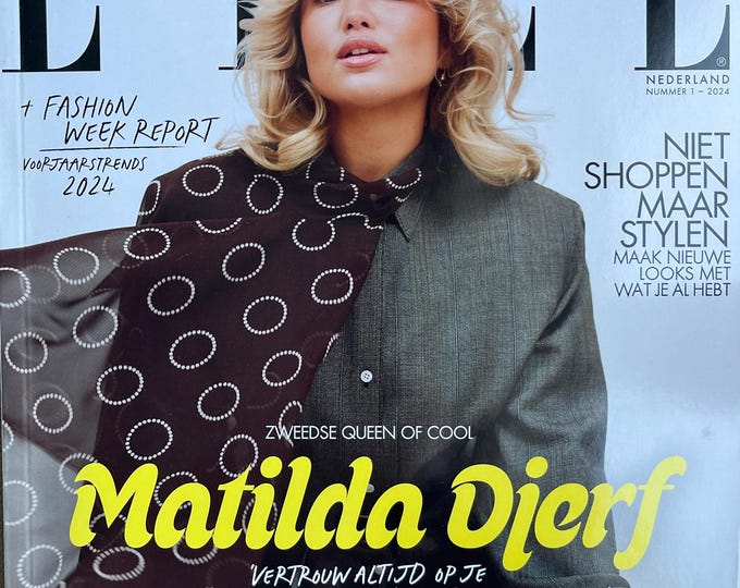 fashion magazine Elle magazine Netherlands -cover Matilda Djerf - Fashion reports