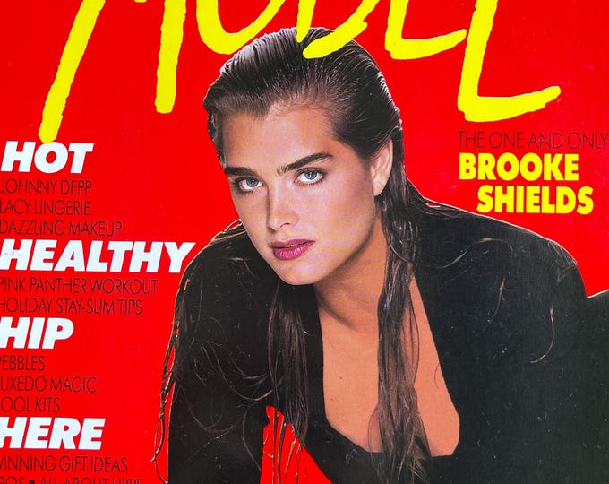 For Women who read fashion -Vintage  fashion magazine MODEL 1988, cover Brooke Shields