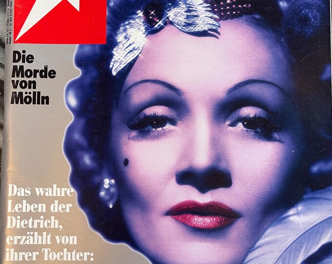 Pre-Owned For Collectors - vintage rare magazine Stern 1992 cover MarleneDietrich