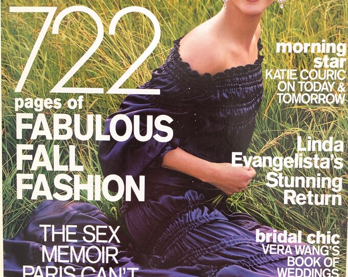 Vogue September US 2001 722 pages fashion cover Linda Evangelista-Iconic Style Fashion Covers Photography Models & Editorials
