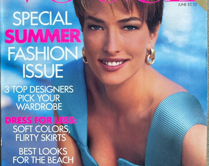 Vogue magazine June 1991 cover Tatjana Patitz
