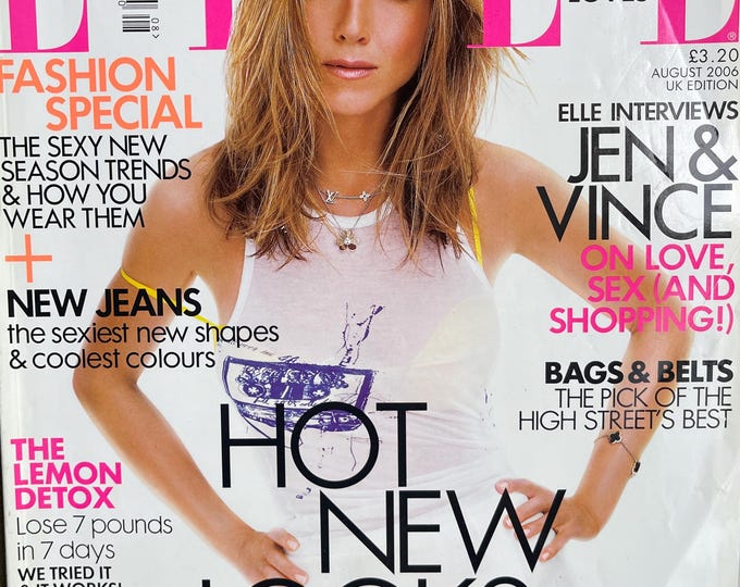 Pre-Owned Elle magazine August 2006 cover Jennifer Aniston