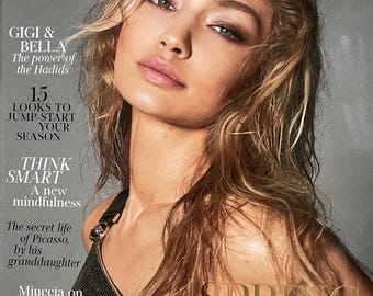 Own a piece of Vogue history -Magazine Vogue Gigi & Bella Hadid-Iconic Style Fashion Covers Photography Editorials