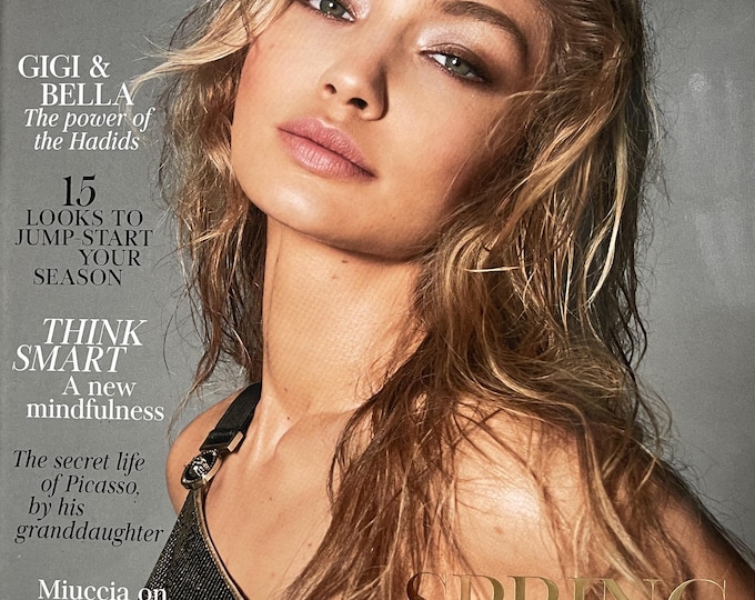 Own a piece of Vogue history -Magazine Vogue Gigi & Bella Hadid-Iconic Style Fashion Covers Photography Editorials