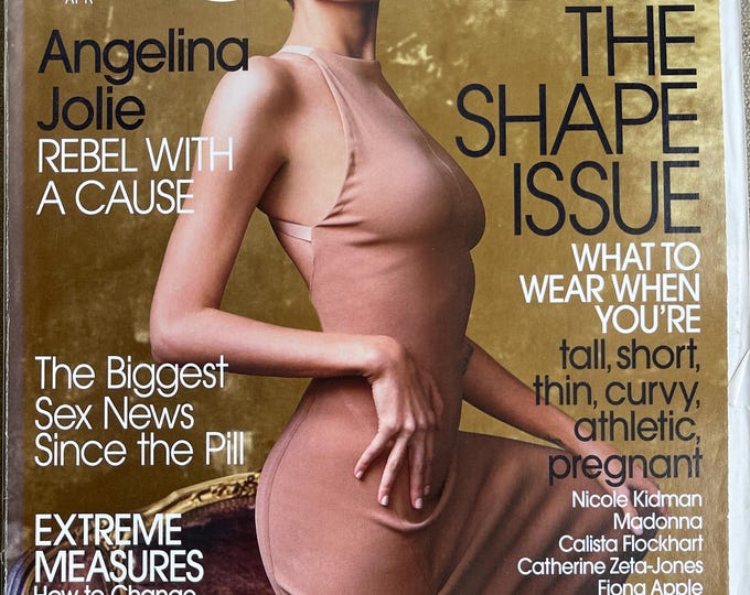 Vintage VOGUE magazine April 2002 - cover Angelina Jolie