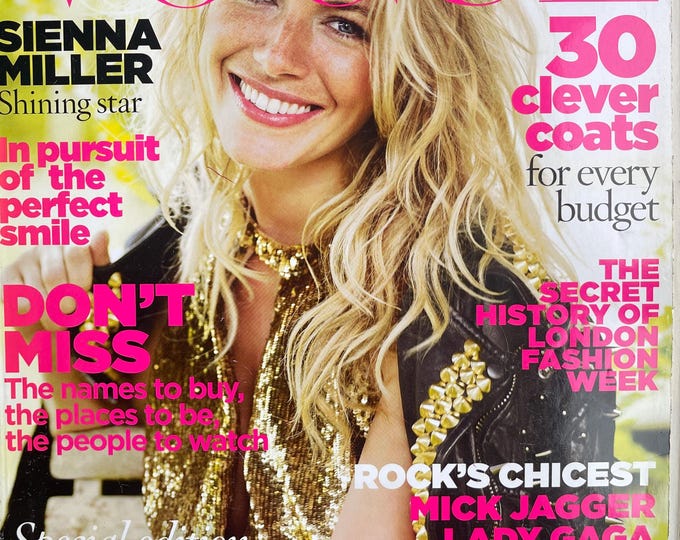Pre-Owned Vogue magazine October 2009 - cover Sienna Miller - special edition