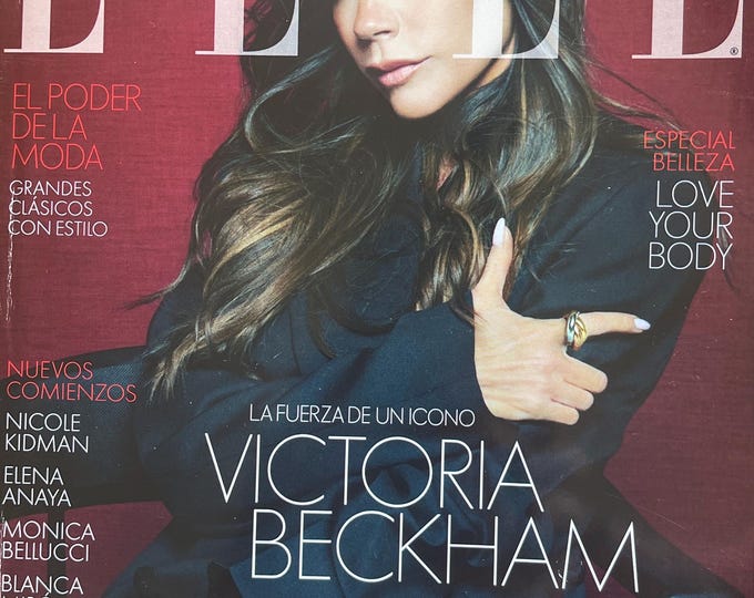 For Women who read fashion -Fashion Magazine ELLE Spain cover Victoria Beckham