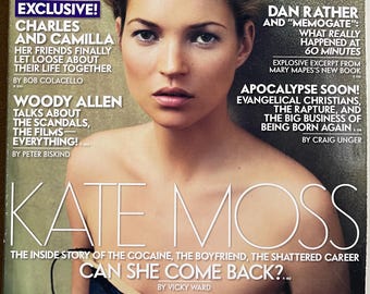 For Women who read fashion -Fashion rare magazine VANITYFAIR 2005 cover Kate Moss & special Princess Diana!