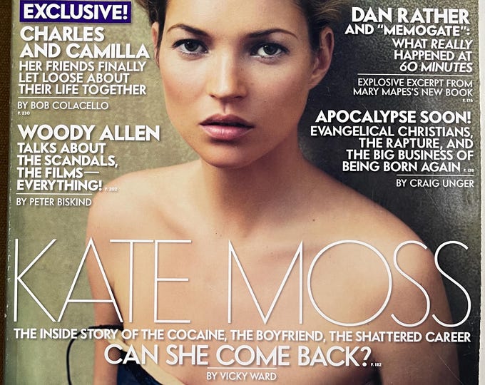 For Women who read fashion -Fashion rare magazine VANITYFAIR 2005 cover Kate Moss & special Princess Diana!