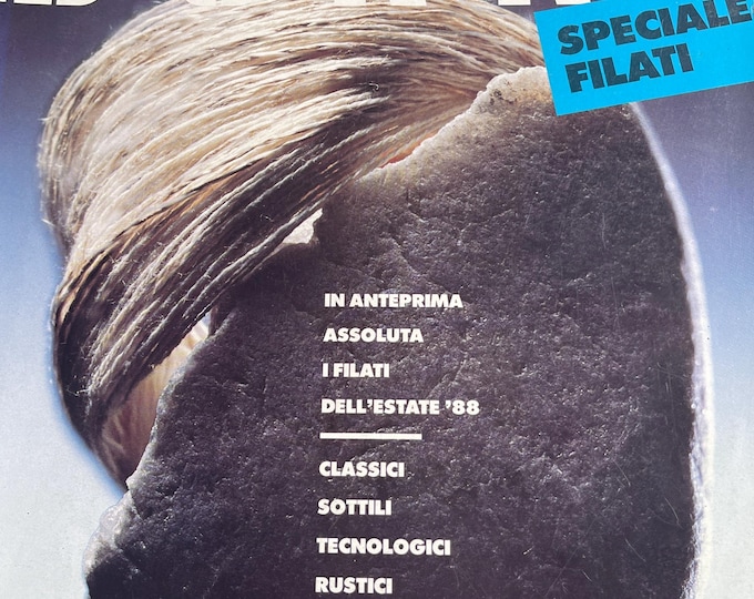 For Women who read fashion -Vintage rare fashion magazine Italia DONNA 1988, Speciale Filati