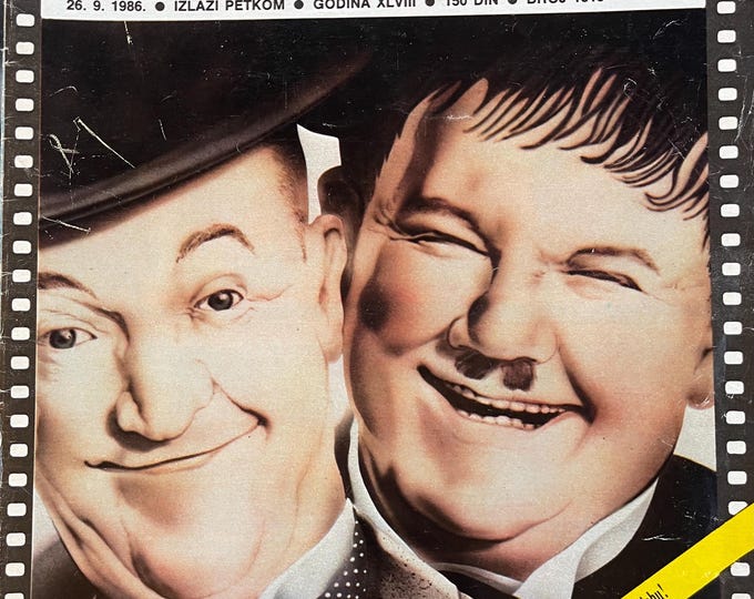 Pre-Owned vintage rare comic magazine zabavnik from Serbia 1986 cover Laurel & Hardy